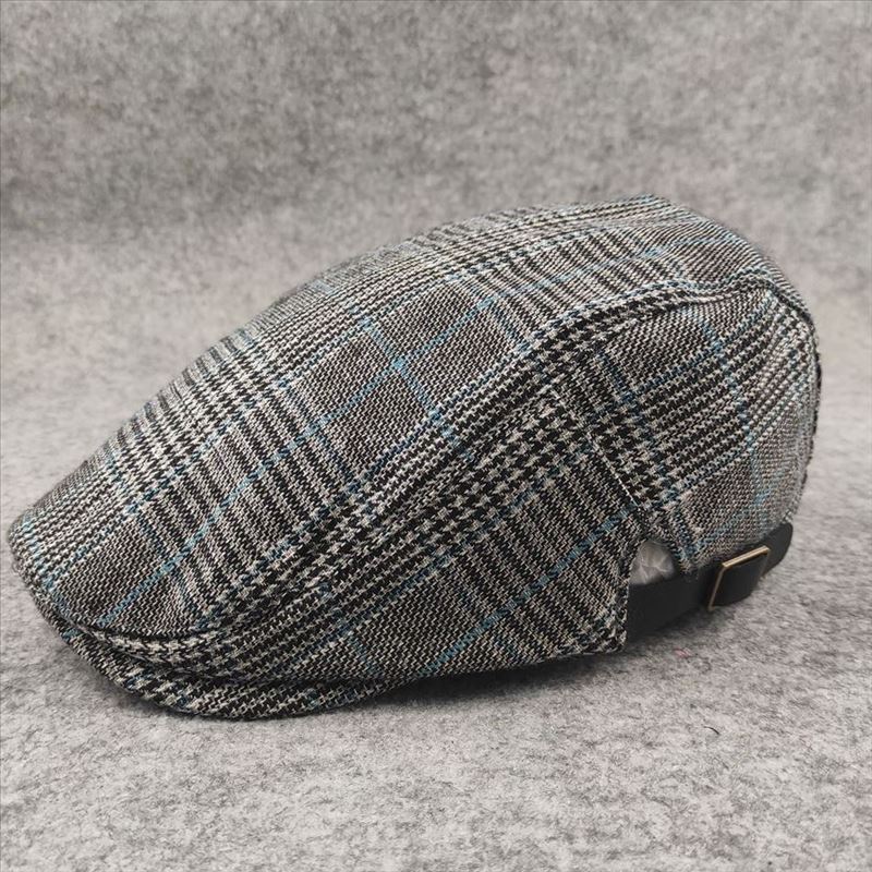 Plaid cap casual style simple forward hat retro plaid men's hat couple women's hat casual versatile
