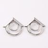 European and American exaggerated earrings, personality geometry, large circle metal trendy temperament, double-layer hollow tube earrings