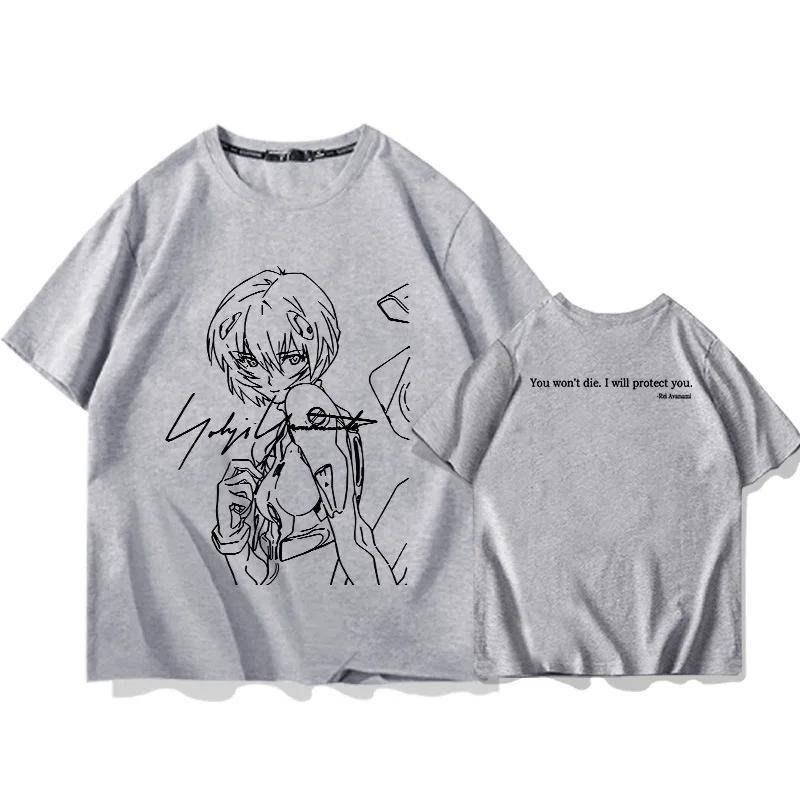 Men's anime chainsaw casual breathable summer short-sleeved shirt 100% cotton loose youth student short-sleeved fashion top