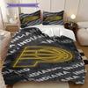 Indiana Pacers Neon Logo Three-piece Set(1 * Duvet Cover + 2 * Pillowcase, Without Core) Christmas Birthday Gift Duvet Cover and Pillowcase
