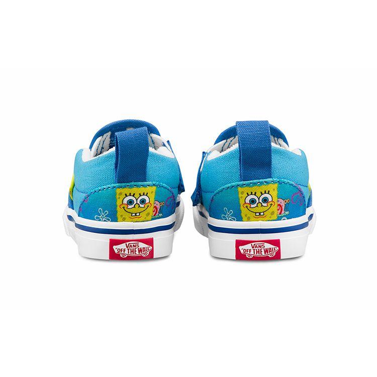 Vans SpongeBob SquarePants x Slip-On Velcro Toddler 124 Conch Street Baby Sneakers Blue Multi-Color VN000UBS9EZ