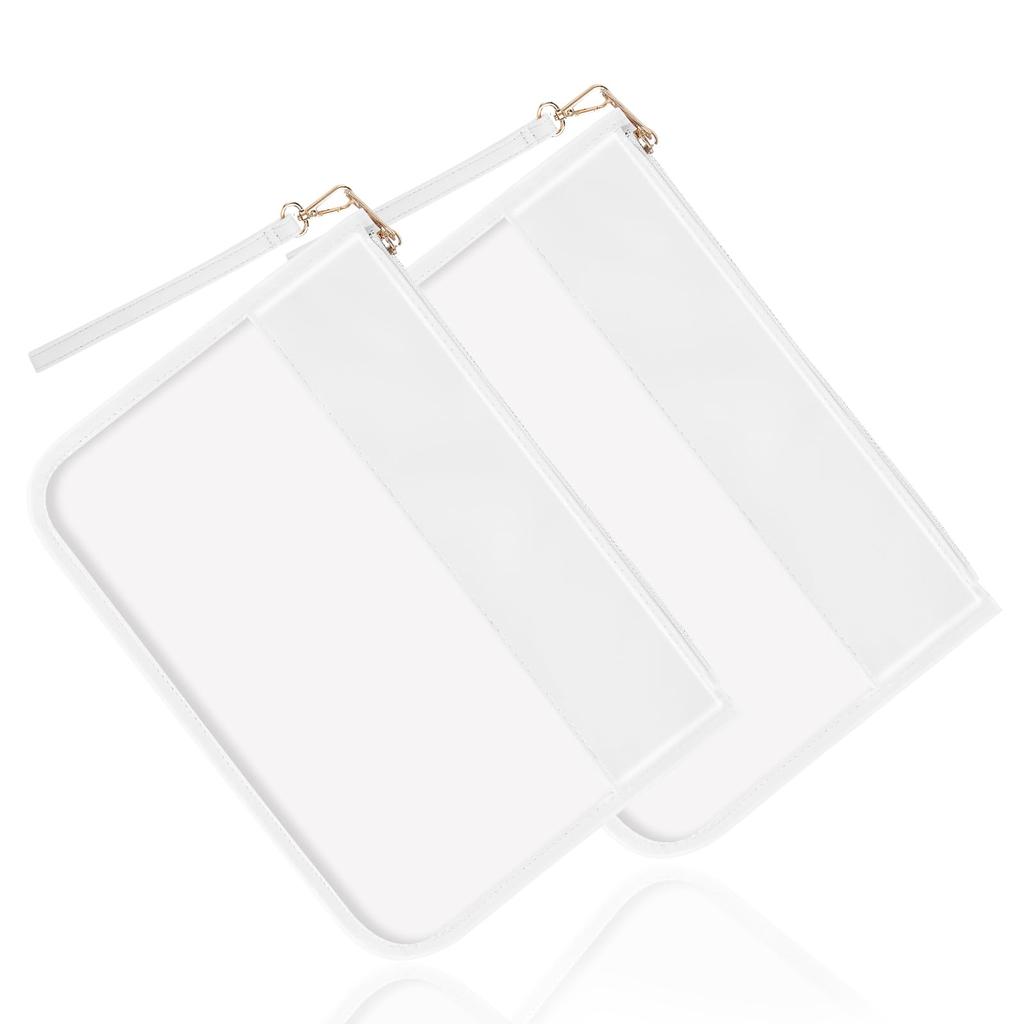 1/2pz Borsa per Trucco Impermeabile e Trasparente, Borsa Piatta da Viaggio in PVC per Conservare il Trucco Contenitore per Trucco