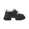 British style retro thick heel thick sole one-word buckle loafers women's 2025 autumn new velvet versatile small leather shoes women