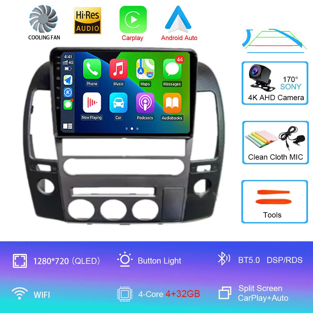 For NISSAN PATHFINDER NAVARA 2004 - 2014 9 Inch Android 14 Auto Car Radio Multimedia Player Stereo GPS Navigation 4G 2 Din