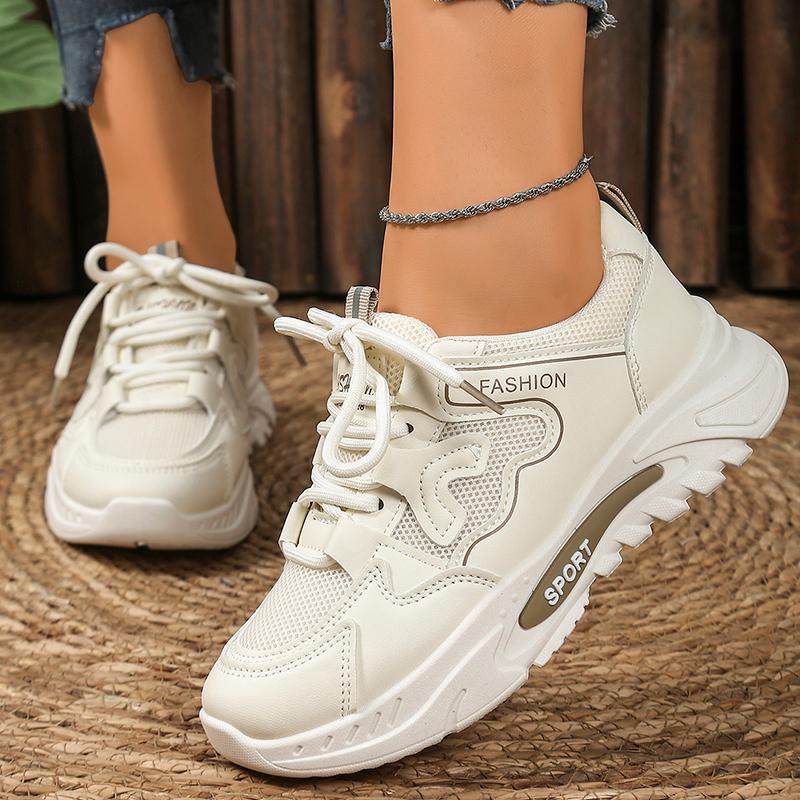 Fashion Breathable Mesh Sneakers Women Thick Soft Sole Non Slip Casual Shoes Woman Summer Autumn Comfort Light Platform Walking Shoes