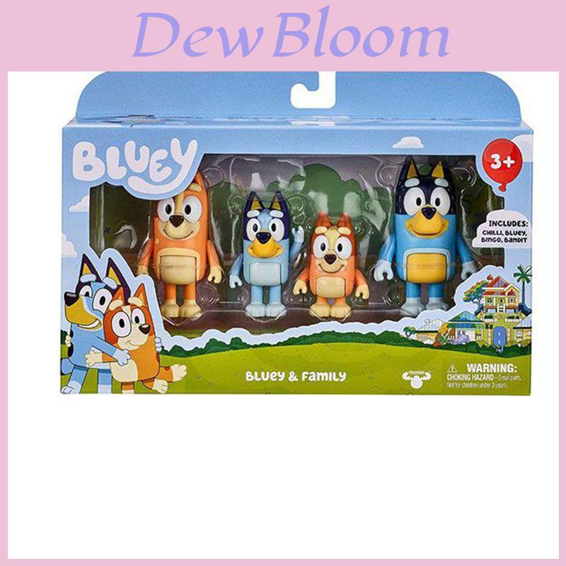 Bluey Family Bingo Toys 4 Pcs Pack Action Figure Set Perfect Kids Gift Collection