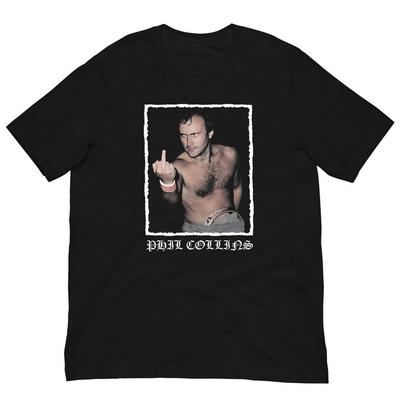 Phil Collins Graphic Retro Music TShirt Gift For Fans Black S5XL Unisex T-Shirt