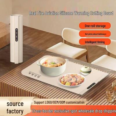Folding Silicone Food Warmer Pad: Insulated Hot Dish Heating Plate for Home Use
