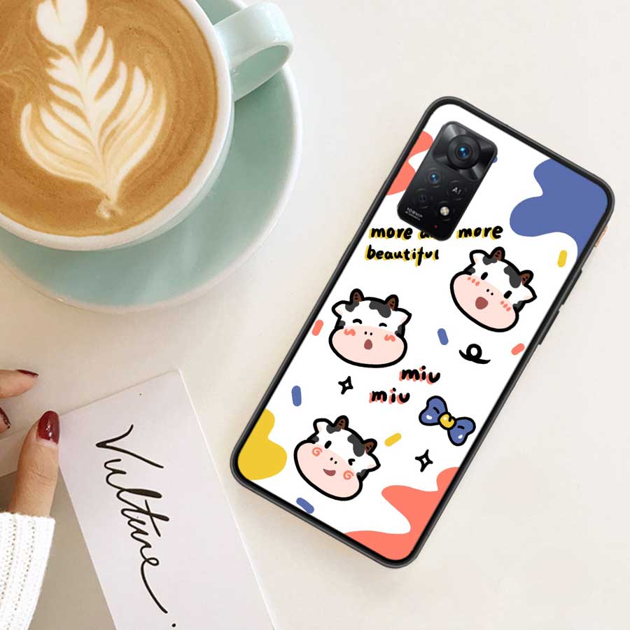 New Cute cow print Phone Case For Redmi Note 13 Pro 5G Plus 12 12C 10 10A 10C 9 9A 9C 9T 8 8A K60 K70 Pro Xiaomi Cover 7 7A 6 6A