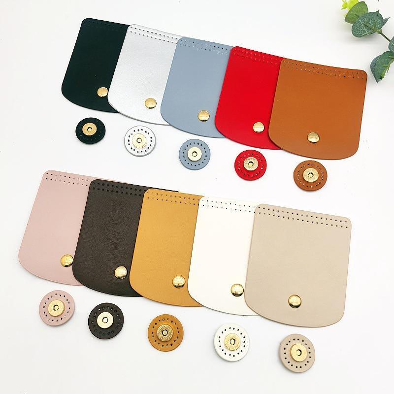 Bag Flap Cover Easy To Install PU Leather DIY Crochet Bag Accessories for Women Handmade Bag Replacement Parts