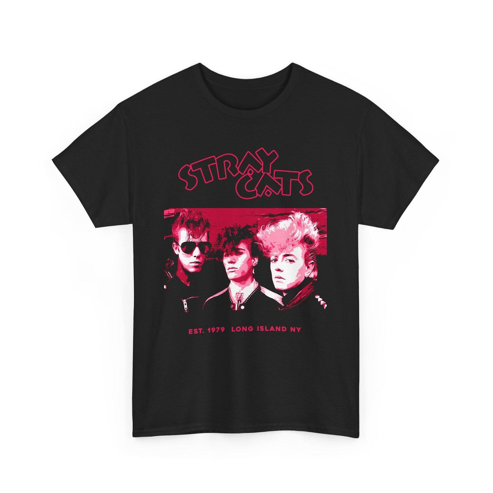Retro Stray Cats T-Shirt: Vintage Rock Music Tee 2XL