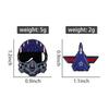 Action Movie Character Enamel Pins Classic Star Plane Pilot Brooches Lapel Badges Jewelry Gift for Fans Friends