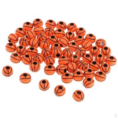 60 Stücke Harz Basketball Perlen Verschiedene Farben DIY Schmuck Zubehör Orange