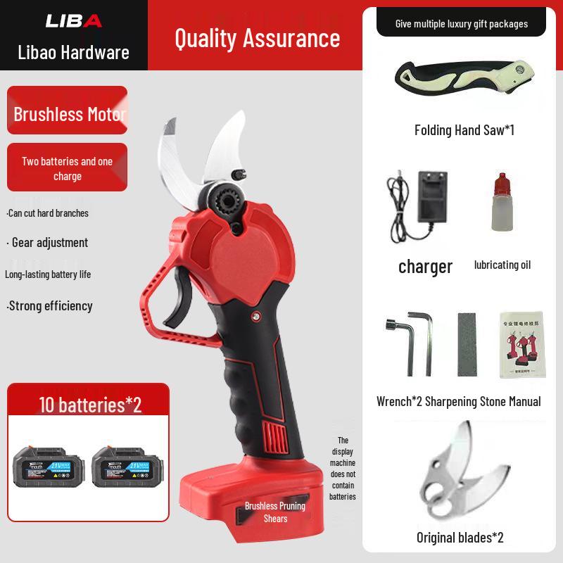 Cordless Electric Pruning Shears with Lithium Battery for Outdoor Garden and Fruit Tree Branches
