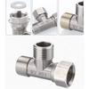 Stainless Steel T Adapter G1/ 2" T-Valve Diverter Valve Three Way Device Hole For Bath Bidet Sprayer Shower Fuel Injectors 6