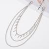 Punk-Stil Geometrische Mehrschichtige Taillenkette mit Nieten - Hip Hop Denim Accessoire für Männer und Frauen