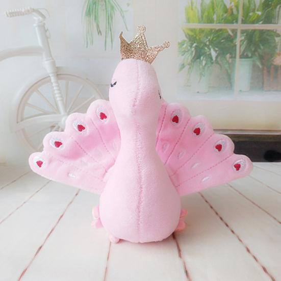 Schlüsselanhänger Lustig Bequeme Berührung Dekoration Ultraweich Cartoon Plüsch Bunt Pfau Rucksack Anhänger Geburtstagsgeschenk