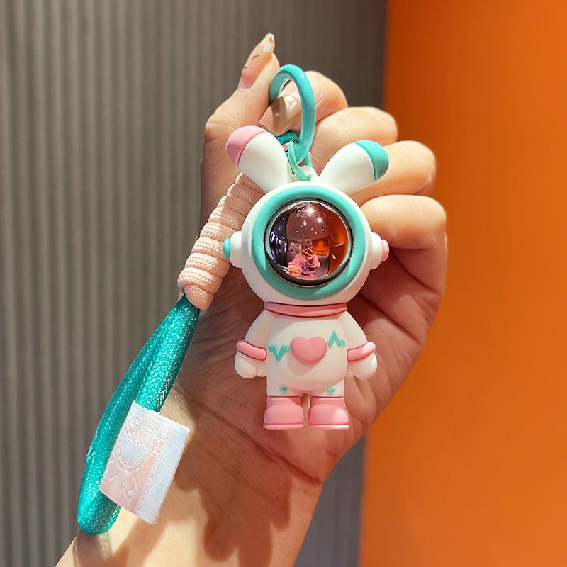 

Heart Rabbit Keychain Couple Creative Bag Pendant Simple Men S Car Key Chain Trinkets Gift