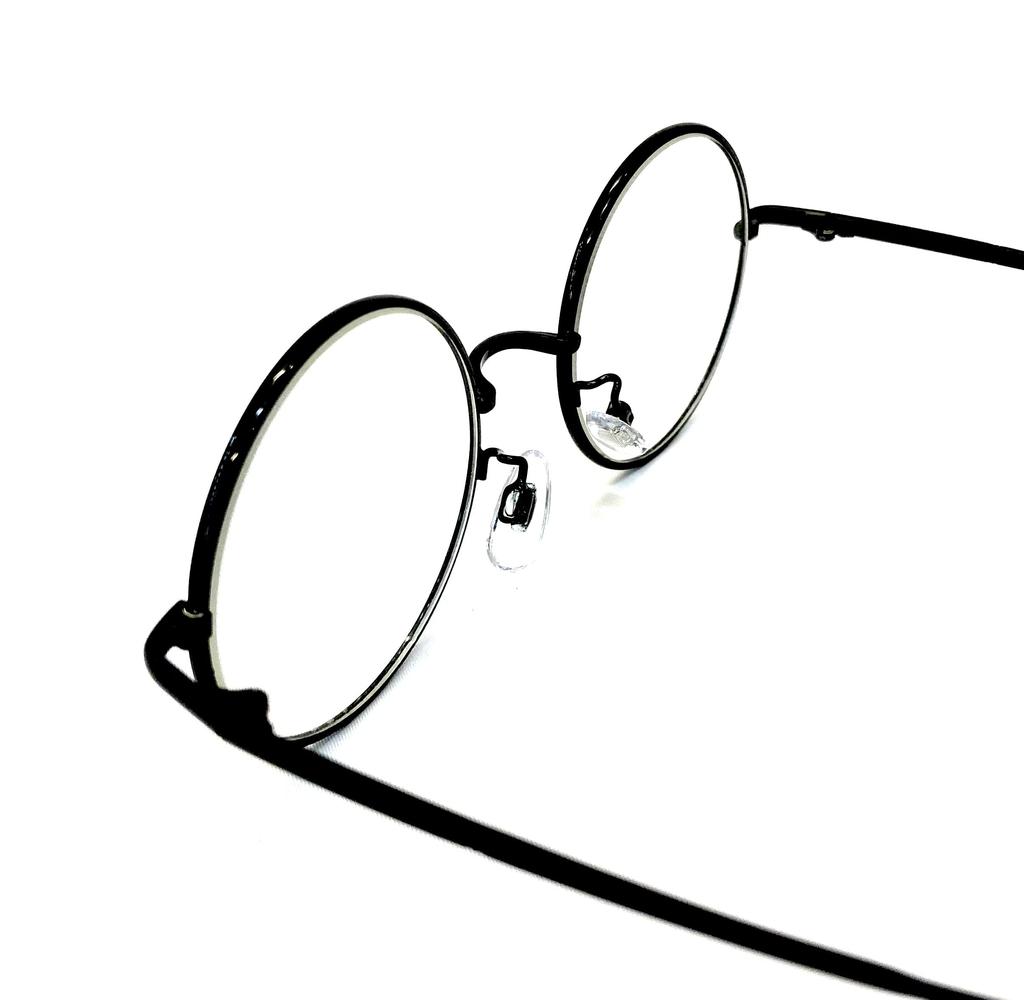 [Repeat] Sunglasses, Eyeglasses, Fashion Glasses, Glasses for Men and Women, Unisex, Classic Round Glasses, BlackClear, Free