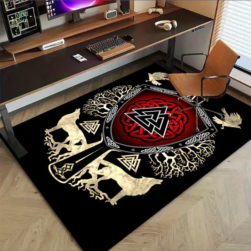 1pc Celtic Shield Carpet, Office Rug Outdoor Mat Home Decor Area Carpet Festival