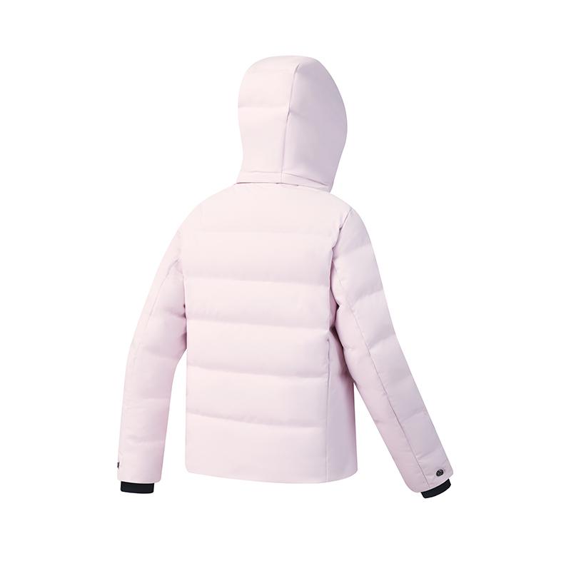 FILA Ski Series Fashionable Personality Dopamine Ski Sports Down Jacket With Multiple Pockets And Hood Women outerwear Baby-Pink A11W546904FLP