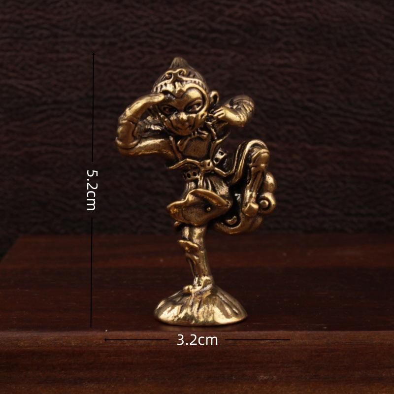 Sun Wukong Monkey King Bronze Brass Sculpture Ornament