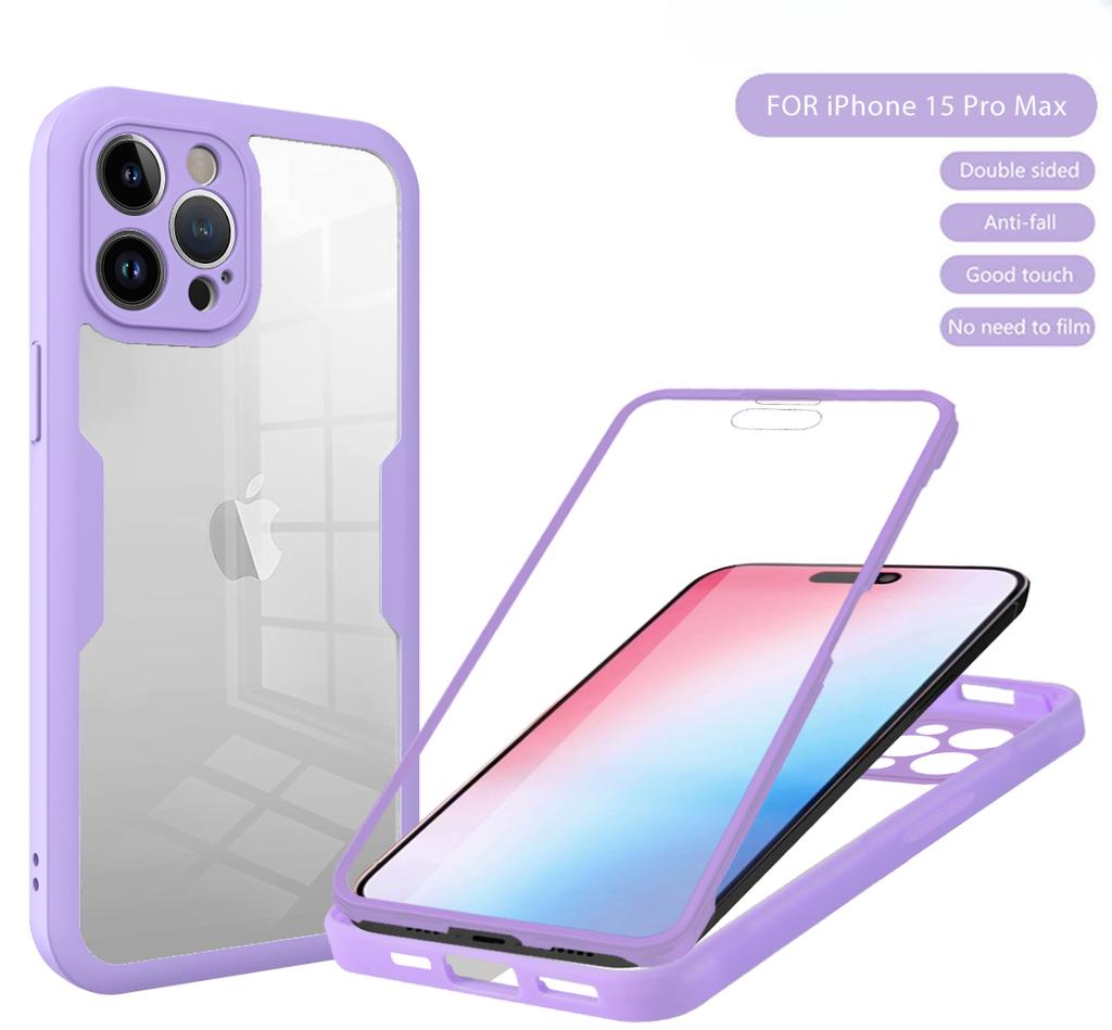 Husă Bumper 360 Acoperire Completă Pentru iPhone 16 Pro Max 13 12 Mini Fundă Pentru iPhone 15 14 11 Pro Max Plus Protecție Ecran Husă Telefon