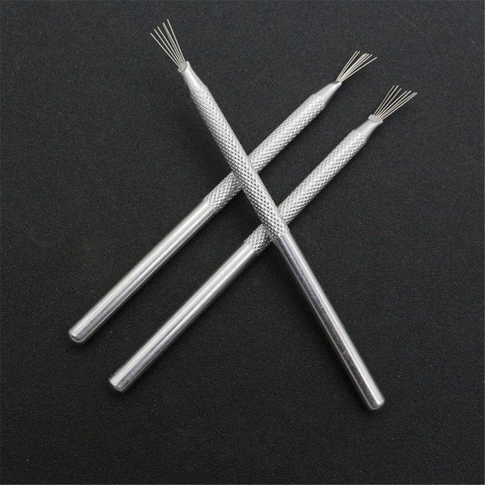 1/2/3pcs Handmade Modeling Clay Pottery Texture Brush 7 Pins Sculpting Ceramics Tool