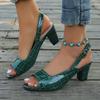 Fashion Women Mid Heels Sandals Fashion Dress Chunky Open Toe Shoes New Casual Designer Pumps Sandals Size 35-43