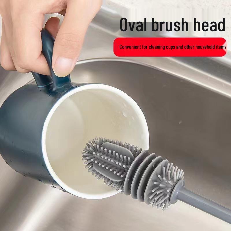 Long-Handled Silicone Cup & Bottle Cleaning Brush