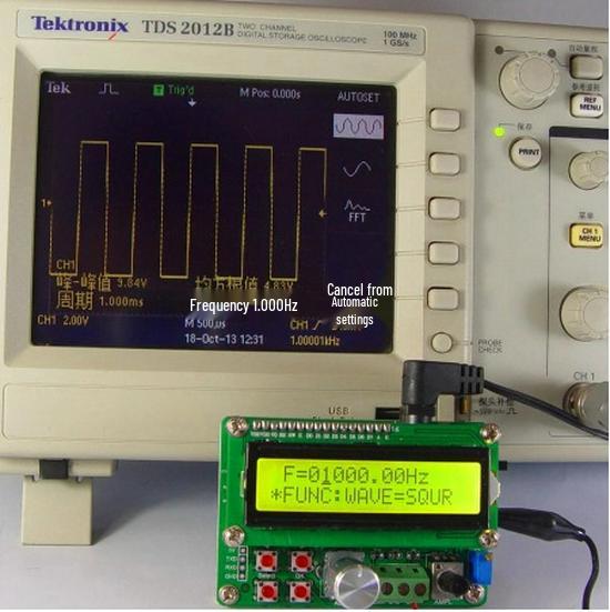 FYE050 Signal Generator Module: DDS Function, LCD Display, Frequency Counter