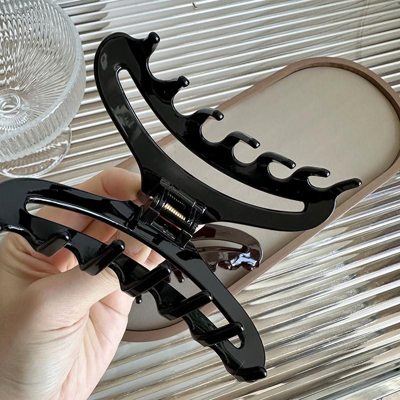 French Acetate Letter Gold Label Hollow Shark Clamp Women'S Hair Accessories Elegance Hair Clip Stylish Hair Accessories