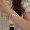 Legoma 925 Silver Point Pendant Square Bracelet F31