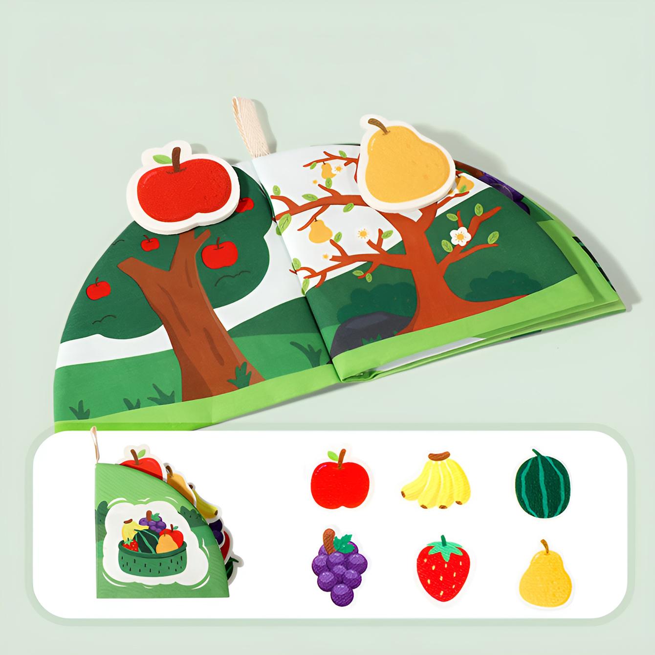 Children s tear book baby cloth book toy picture matching can tear paste repeatedly tear paste cloth art