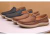 Embossed Genuine Leather Slip-On Driving Shoes: Comfortable & Lightweight