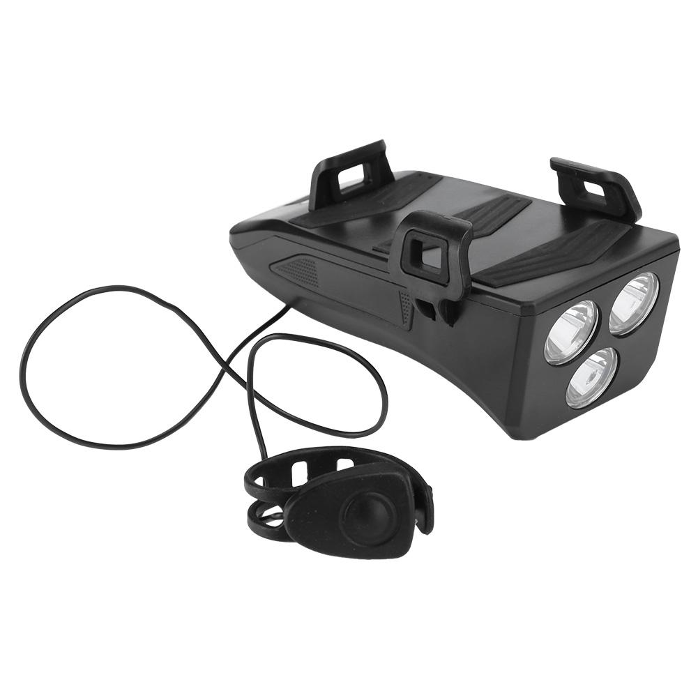 Multifunctional USB Rechargeable Bicycle Light Headlight Horn Light Charging Holder 4 in 1