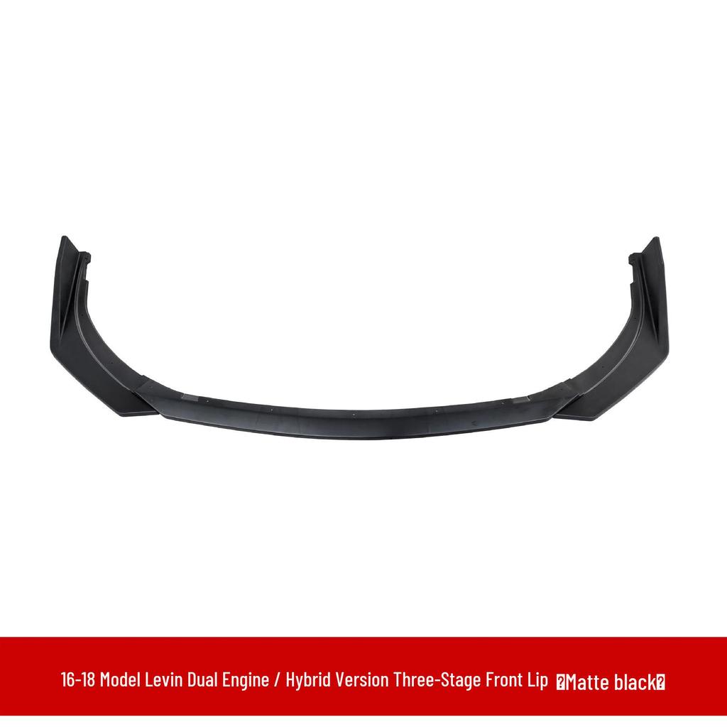 Toyota Levin 17-18 Front & Rear Body Kit: Modified Splitter, Bumper Lip, Spoilers, and Side Skirts.