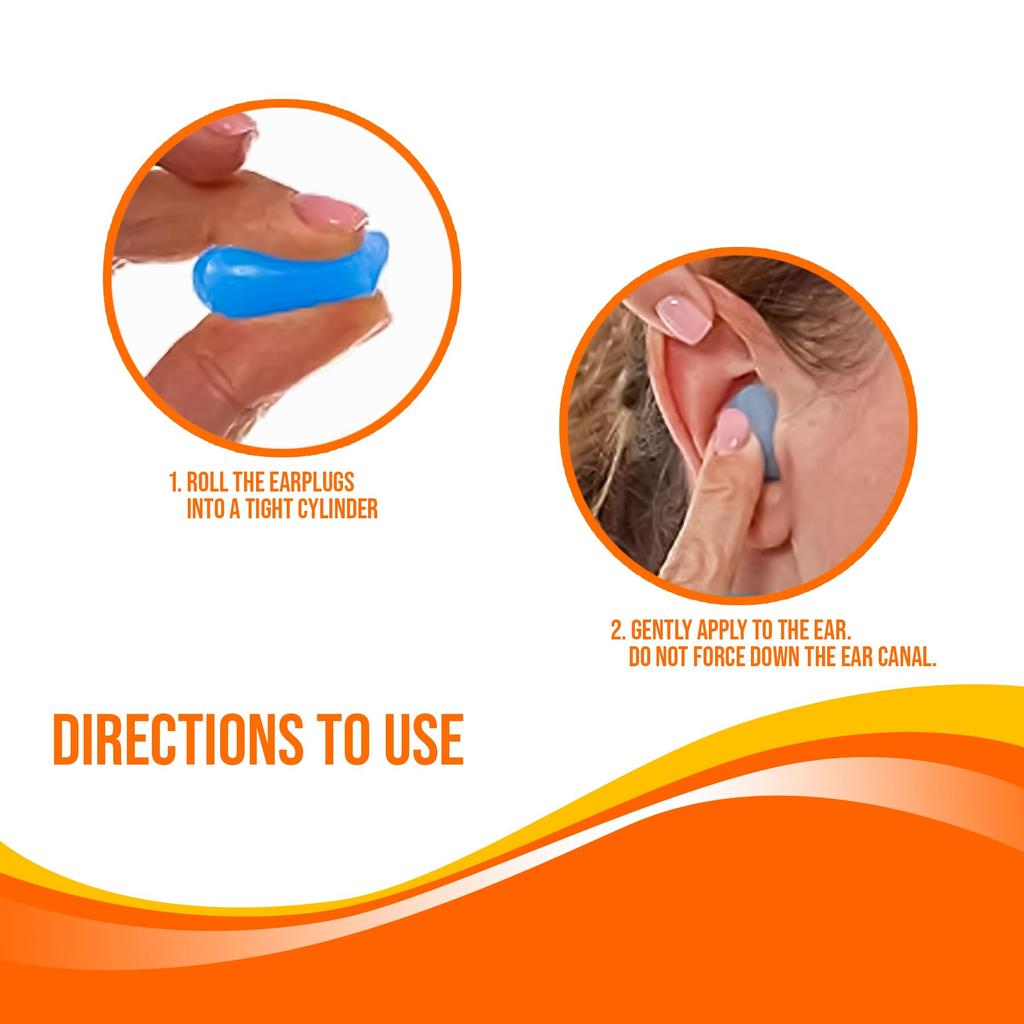 30pcs Reusable Silicone Wax Ear Plugs 32dB Noise Cancelling Earbuds for Sleeping, Hearing Protection, Travel, Concerts, Swimming - Comes with a D