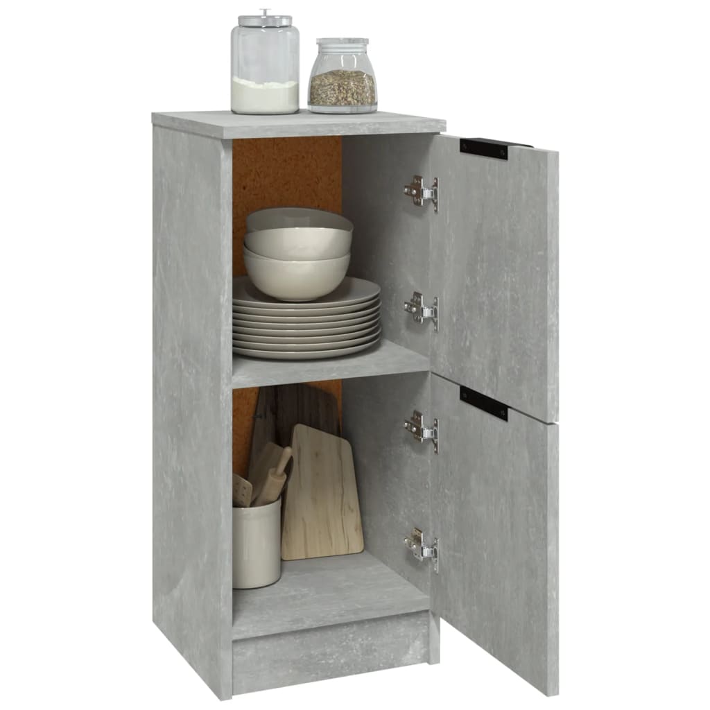 Sideboards 2 pcs Concrete Grey 30 x 30 x 70 cm Particleboard
