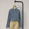 European Lapel Casual Women's Denim Jacket
