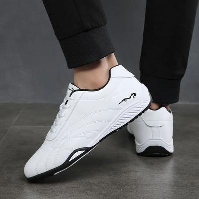 Men's Casual Shoes Low-top Leather Sneakers Fashion Trend Versatile White Shoes Soft Sole