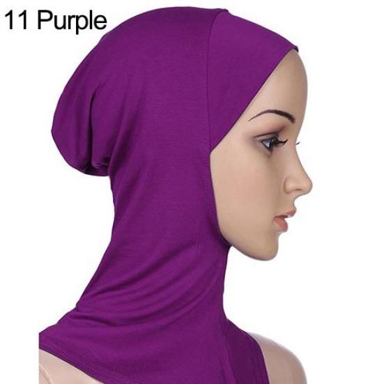 Soft Solid Color Women Full Cover Scarf Cap Underscarf Neck Head Bonnet Hat