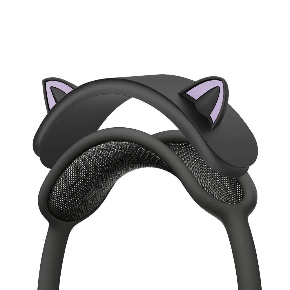 Silicone Headband Cover Decorative lovely Cat Ears Design Headband Protector Suitable for AirPods Max Headphone Accessories