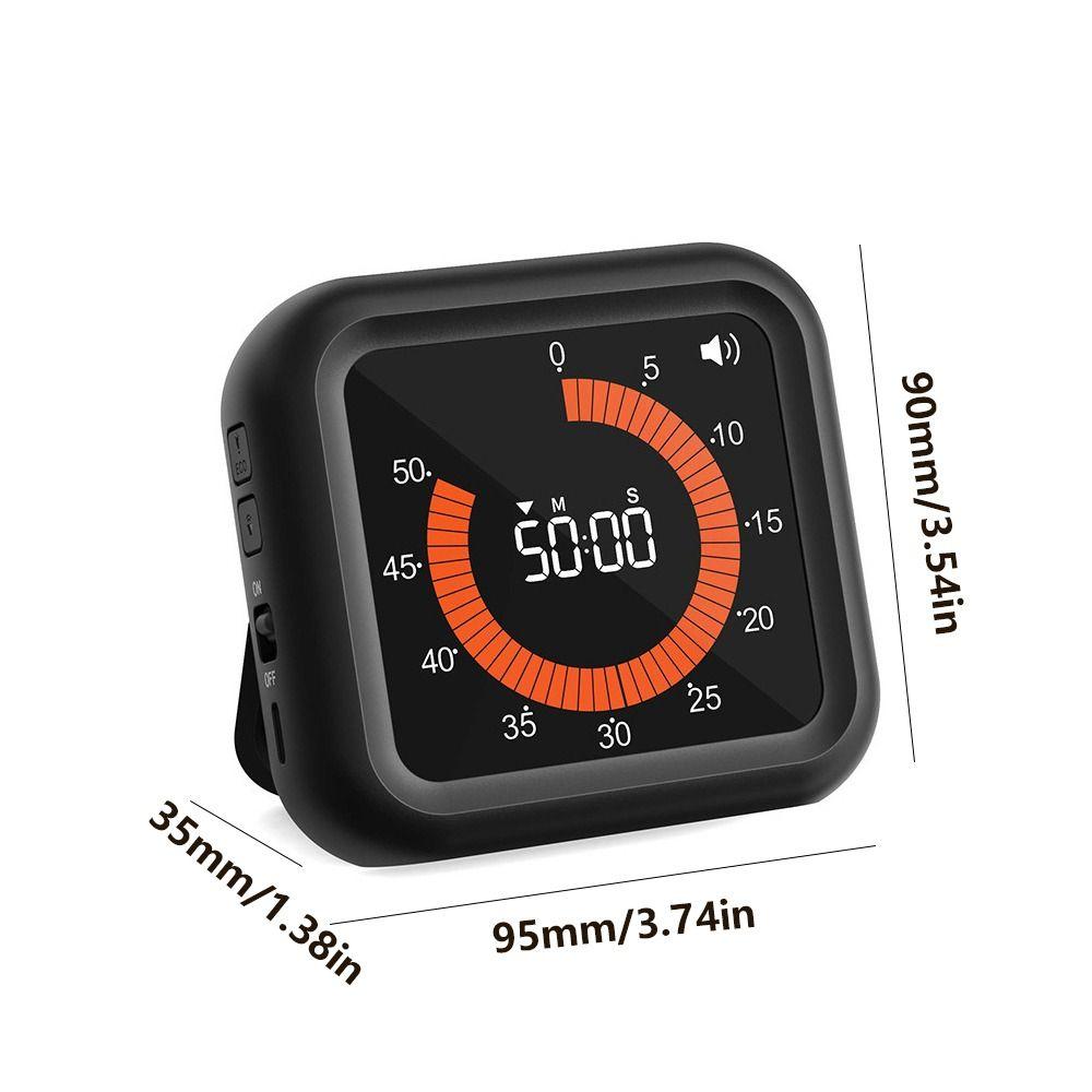 Rechargeable Visual Analog Timer Alert Hour Meter Countdown Clock Convenient Rotary Timer  Indoor