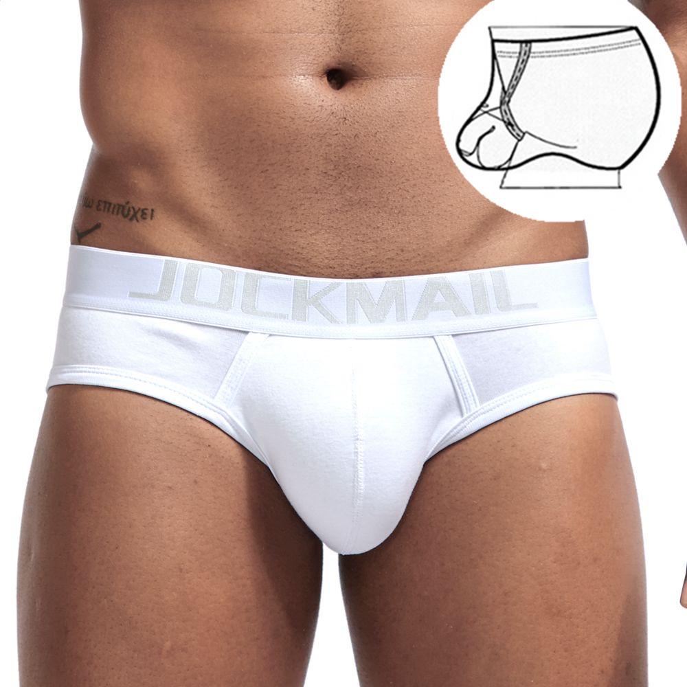 JOCKMAIL Men's Low Rise Combed Cotton Jockstrap Briefs with U-Pouch