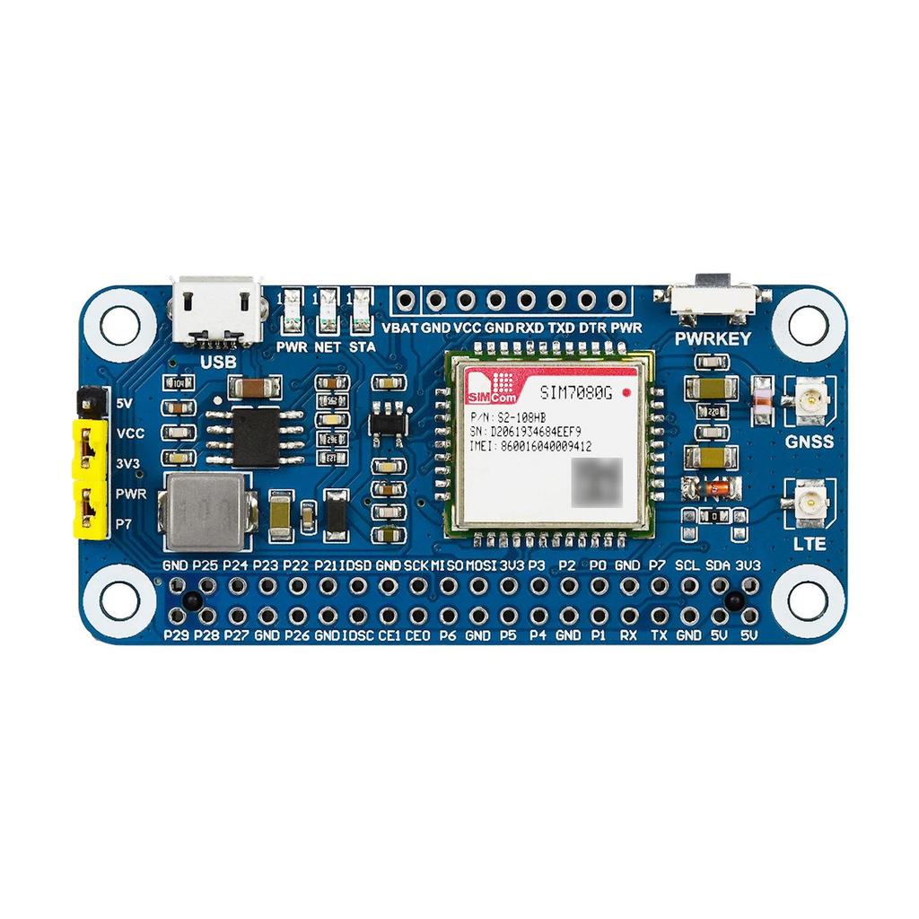 Raspberry Pi 4 SIM7080G IoT Expansion Board - Cat-M, NB-IoT, eMTC, GNSS Connectivity