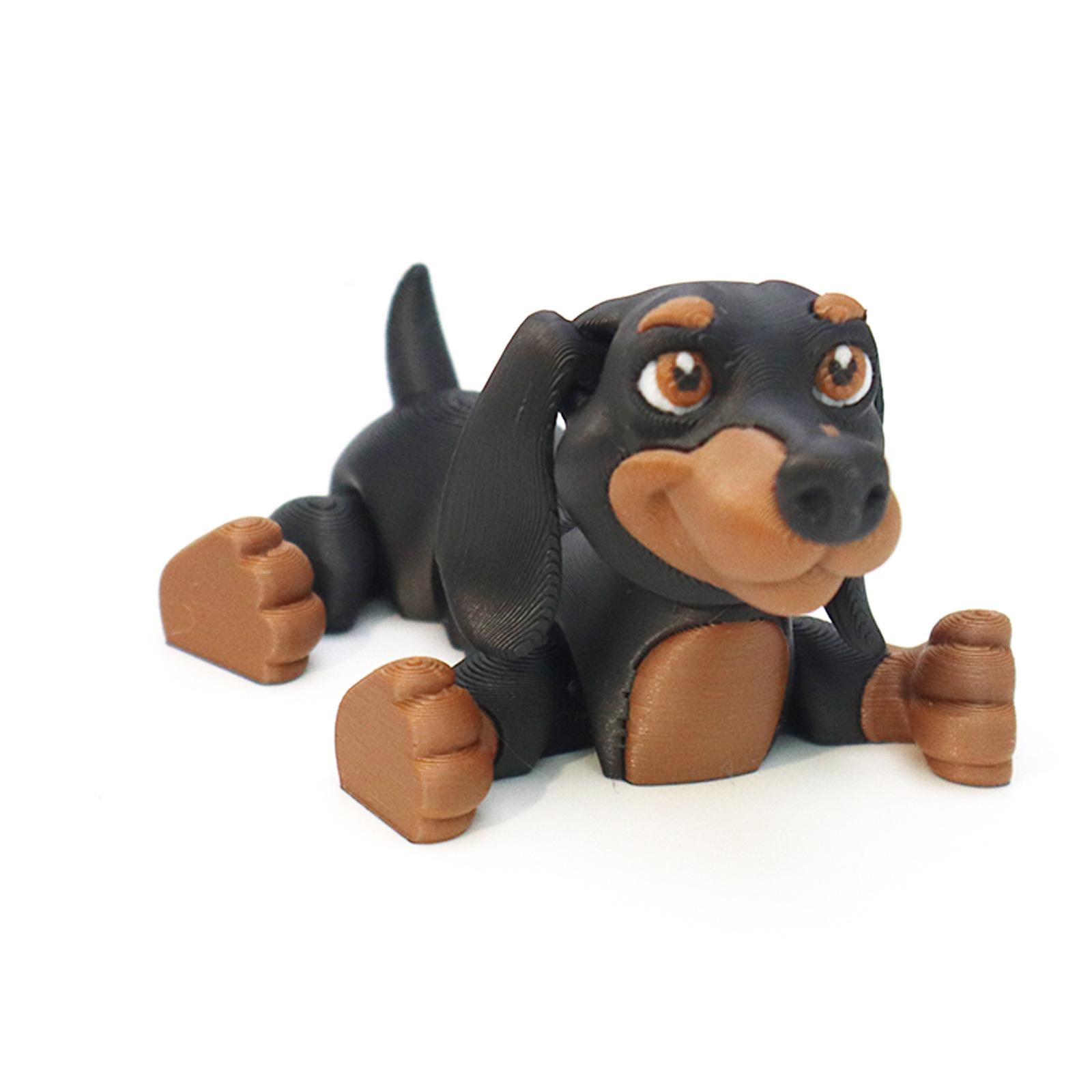 3D-печатная фигурка таксы, модель собаки, декоративная скульптура, коллекционный настольный орнамент One Size