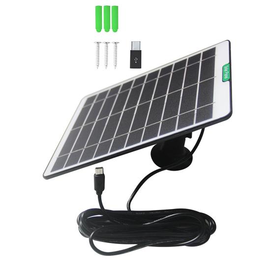 Solar Panels 5W Single Crystal Silicon Micro USB/Type-C Outputs Solar Panel IP65 Waterproof Lightweight