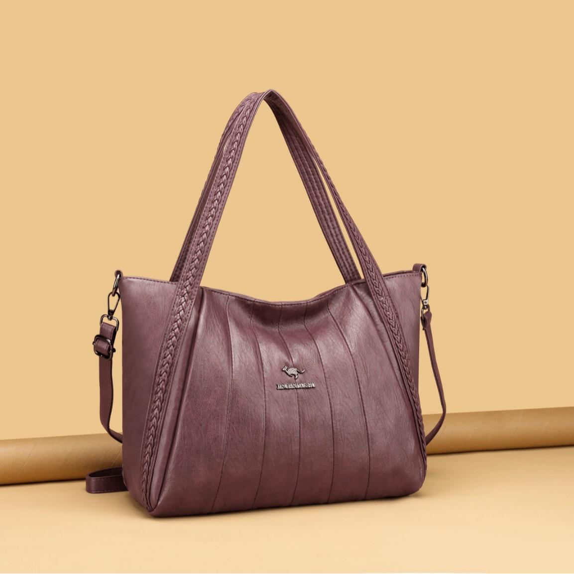 

Hot Selling Large Capacity Tote Bag, Women s Bag, Niche High-end Texture, European and American Style Crossbody Bag, Stylish Shoulder Bag бордовый