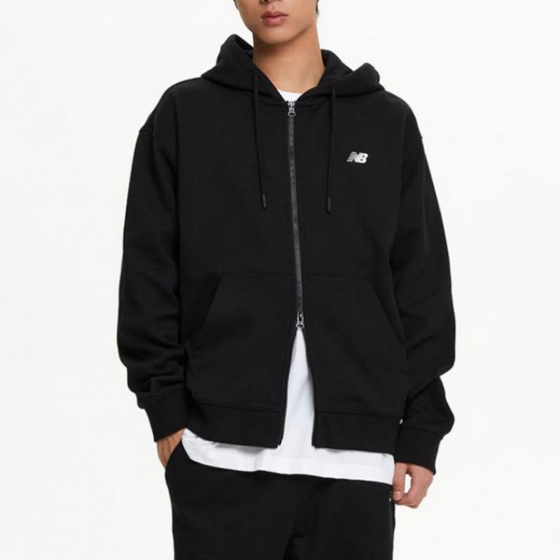 New Balance Uni Essential Small Logo Hoodie Zip Up Nbmdfco103 2 Types 1 Pack